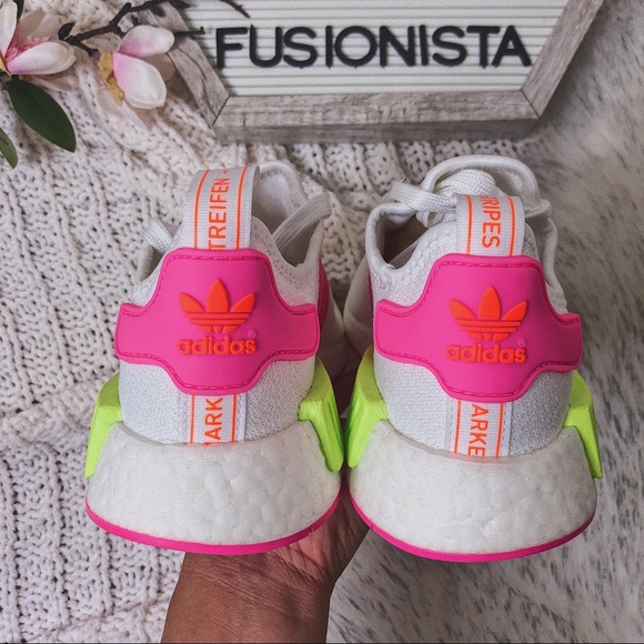 ‼️sold‼️NWT🍭 Adidas NMD R1 Hot Pink/Yellow 6W - Picture 4 of 10